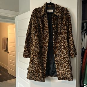 Liz Claiborne Women’s Cheetah Print Trench Coat